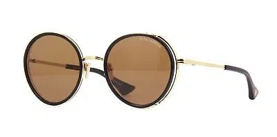 Pre-owned Dita Dts532-52-01-z Lageos Black - Gold W Sunglasses In Brown