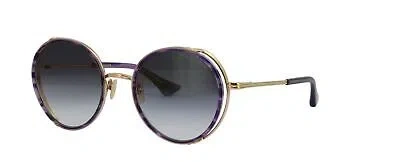 Pre-owned Dita Dts532-52-02-z Lageos Dark Lavender - White Gold W Sunglasses In Gray