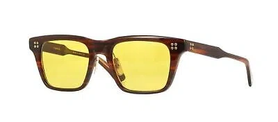 Pre-owned Dita Dts713-a-02 Thavos Chestnut Swirl W Sunglasses In Golden Amber