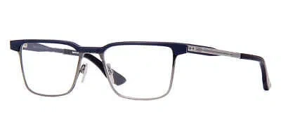 Pre-owned Dita Dtx137-a-02-z Senator-three Matte Navy - Antique Silver Eyeglasses In Clear Lens