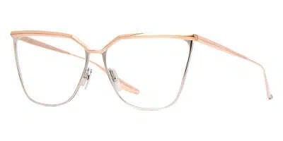 Pre-owned Dita Dtx140-a-02-z Ravitte Rose Gold - Silver Eyeglasses In Clear Lens