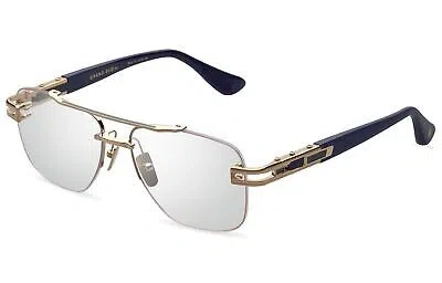 Pre-owned Dita Dtx146-a-03 Grand-evo Rx White Gold - Matte Navy Eyeglasses In Clear Lens