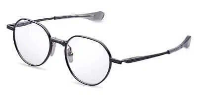 Pre-owned Dita Dtx150-a-03 Black Iron - Antique Silver Eyeglasses In Clear Lens