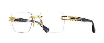 Pre-owned Dita Dtx154-a-01 Meta-evo Rx Yellow Gold - Ink Swirl Eyeglasses In Clear Lens