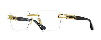 Pre-owned Dita Dtx154-a-03 Meta-evo Rx Yellow Gold - Arctic Sky Swirl Eyeglasses In Clear Lens