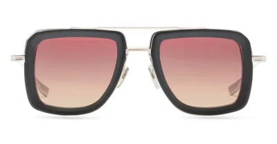 Dita Dubsignal - Raw Titanium / Matte Black Sunglasses In Black/silver