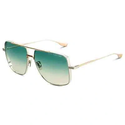 Pre-owned Dita Dubsystem Dts157-a-03 Silver Rose Gold Turquoise Navigator Large Sunglasses