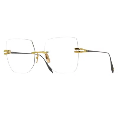 Dita Embra Demo Square Ladies Eyeglasses Dtx155-a-01 58 In Gold