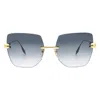 Dita Embra Grey Gradient Butterfly Ladies Sunglasses Dts155-a-01 58 In Blue