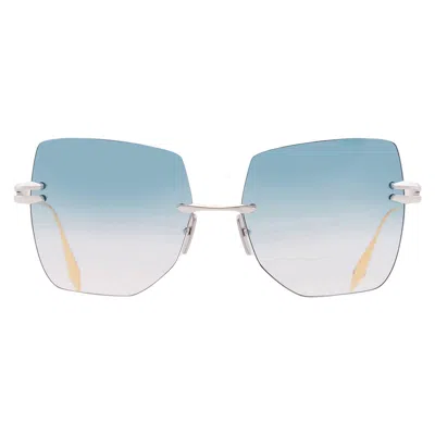 Dita Embra Turquoise Gradient Butterfly Ladies Sunglasses Dts155-a-03 58 In Blue