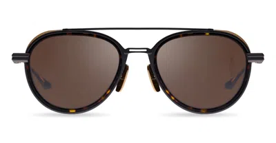 Dita Epiluxury 4 - Black Iron / Tortoise / Yellow Gold Sunglasses In Gold/tortoise/black