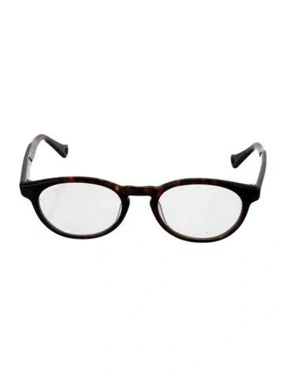 Pre-owned Dita Estoril Round Eyeglasses In Brown