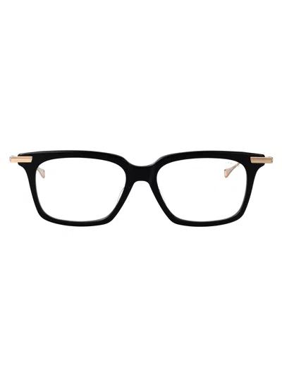 Dita Eyewear - Gold Sand Metal/acetate Glasses In Black