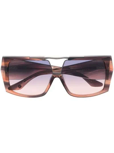Dita Eyewear Abrux Square-frame Sunglasses In 褐色