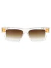 Dita Eyewear Acetate Crystal Clear Sunglasses In White