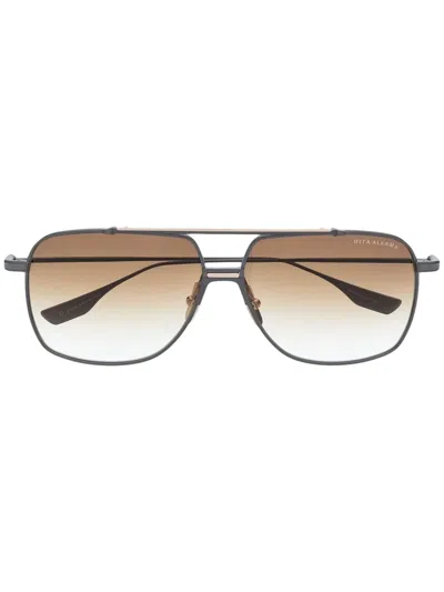 Dita Eyewear Alkamx Pilot-frame Sunglasses In Grey