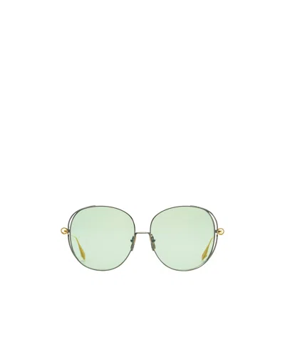 Dita Eyewear Arohz Oversize Round-frame Sunglasses In White