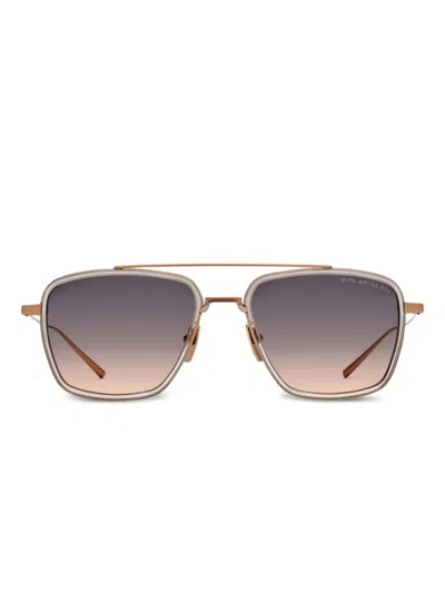 Dita Eyewear Artoa Navigator-frame Sunglasses In Gold