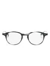 Dita Eyewear Ash Brille Mit Rundem Gestell In Schwarz