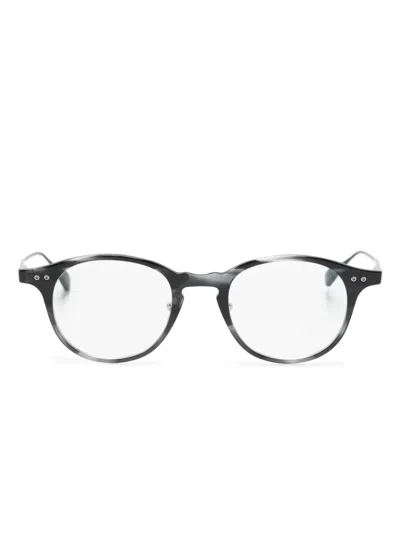 Dita Eyewear Ash Brille Mit Rundem Gestell In Schwarz