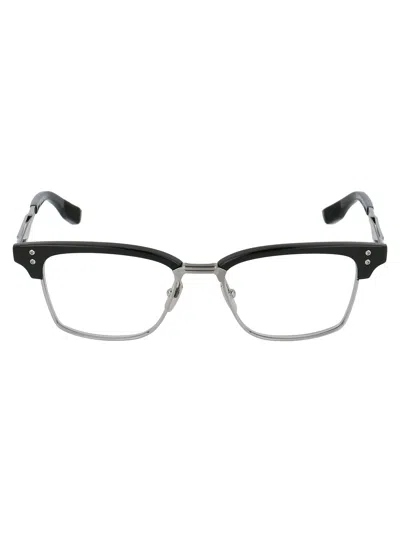 Dita Eyewear Black - Antique Silver - Matte Black Acetate Glasses