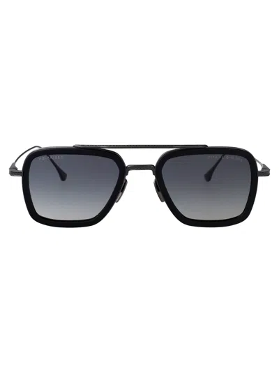 Dita Eyewear Black Iron - Matte Black W/ Black To Clear Gradient Polarized Metal Sunglasses