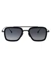 Dita Eyewear Black Iron - Matte Black W/ Black To Clear Gradient Polarized Metal Sunglasses In Black
