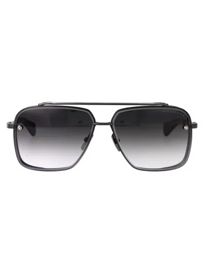 Dita Eyewear Black Iron W Grey To Clear Gradient Titanium Sunglasses In Gray