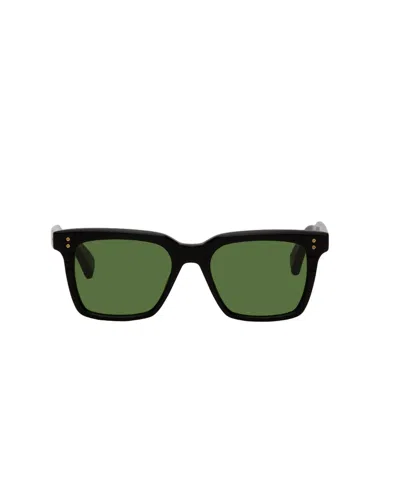 Dita Eyewear Black Logo Oversized Frame Sunglasses In Green