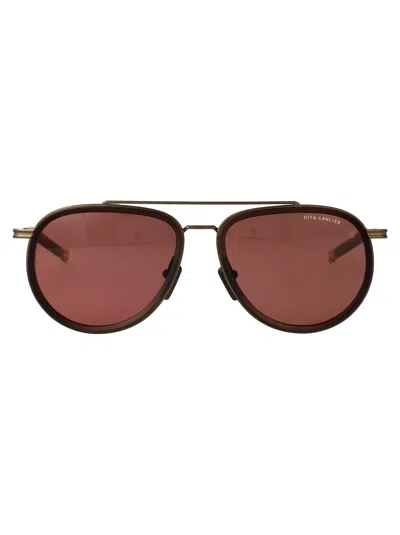 Dita Eyewear Black Sand - Copperhead Metal/acetate Sunglasses In Brown