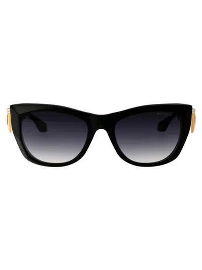 Dita Eyewear Black Yellow Acetate Sunglasses