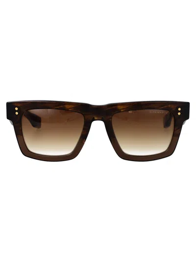 Dita Eyewear Brown Swirl To Crystal Brown W/ Dark Brown To Clear Gradient Acetate Sunglasses