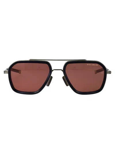 Dita Eyewear Brushed Antique  - Navy Metal/acetate Sunglasses