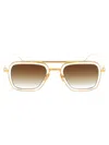 Dita Eyewear Clear Crystal - Yellow Gold Gradient Titanium Sunglasses In Brown