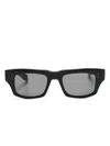 Dita Eyewear Cosmohacker Rectangle-frame Sunglasses In Black