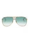 Dita Eyewear Decade Pilot-frame Sunglasses In Gold