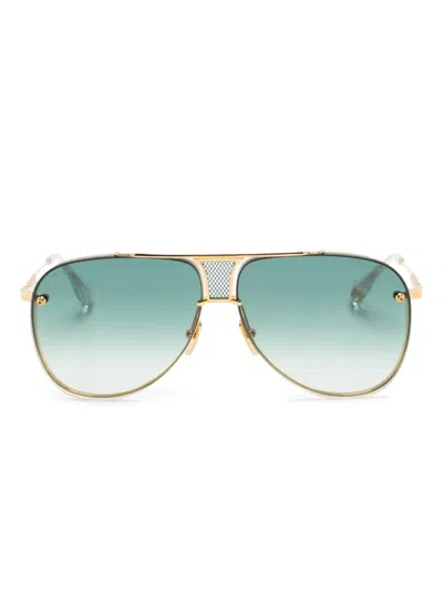 Dita Eyewear Decade Pilot-frame Sunglasses In Gold