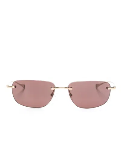 Dita Eyewear Dls-120 Rectangle-frame Sunglasses In Gold