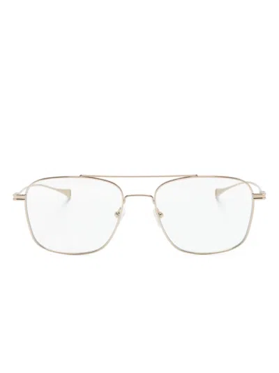 Dita Eyewear Dlx112 Pilot-frame Glasses In Gold