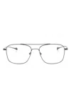Dita Eyewear Matte Pilot-frame Glasses In Silver