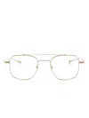 Dita Eyewear Navigator Style Square-frame Glasses In Gold