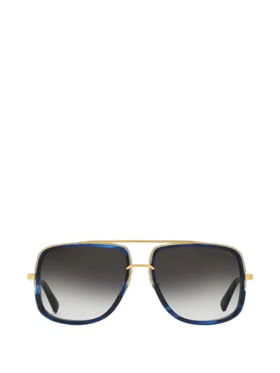 Dita Eyewear Double Bridge Pilot Sunglasses In Blue
