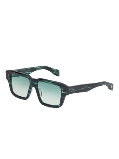 Dita Eyewear Eliux Square-frame Sunglasses In Green