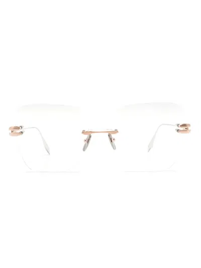 Dita Eyewear Embra Frameless Glasses In Silver