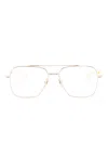 Dita Eyewear Navigator Style Square-frame Glasses In Gold