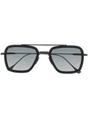 Dita Eyewear Flight Square-frame Sunglasses In Black