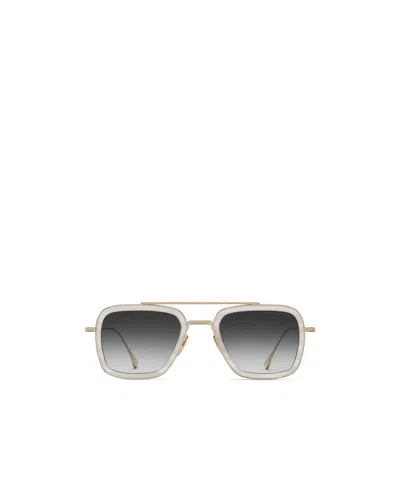 Dita Eyewear Flight.006 In White Swirl - White Gold