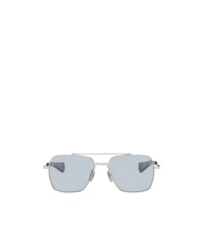 Dita Eyewear Silver Metal Sunglasses In Blue