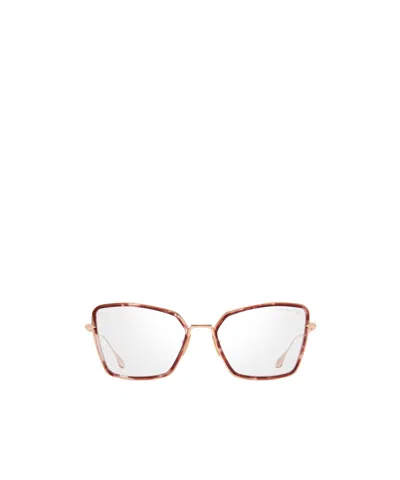Dita Eyewear Geometric Frame Plano Lens In Pink