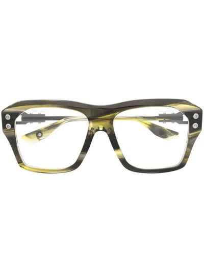 Dita Eyewear Grand-apx Square-frame Glasses In Green